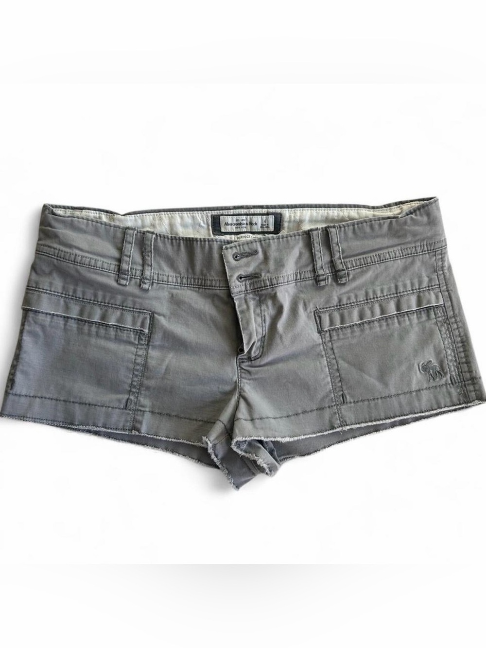 Y2K Vintage Abercrombie & Fitch Grey Micro Shorts
Low Rise Size 4